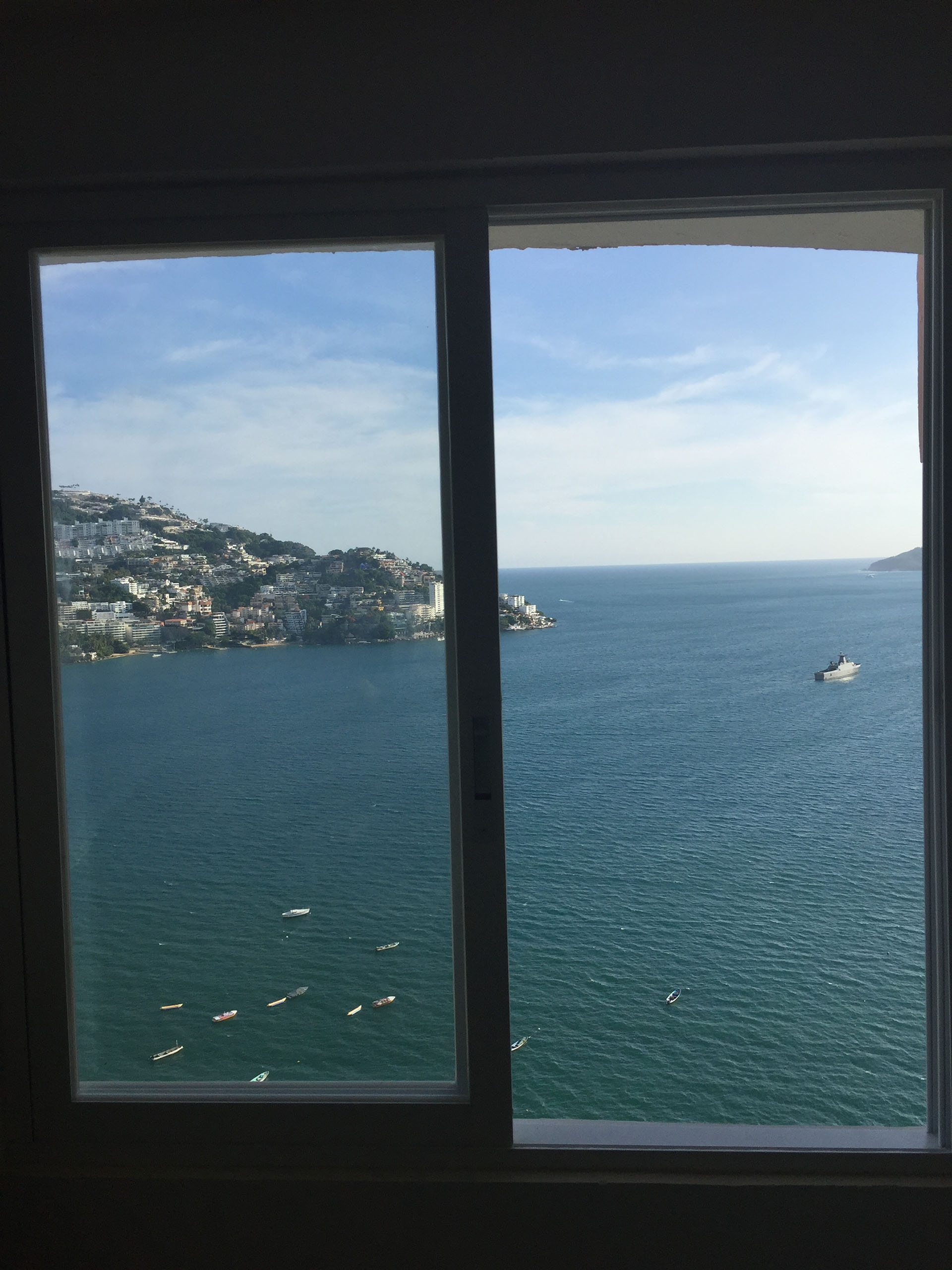 View from the bedroom window on 30th floor of La Palapa Acapulco