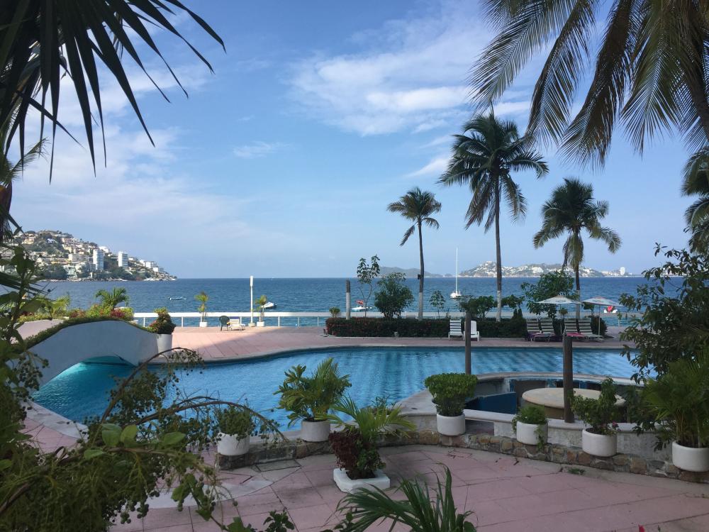 The pool at La Palapa is situated on Icacos Beach with direct beach access