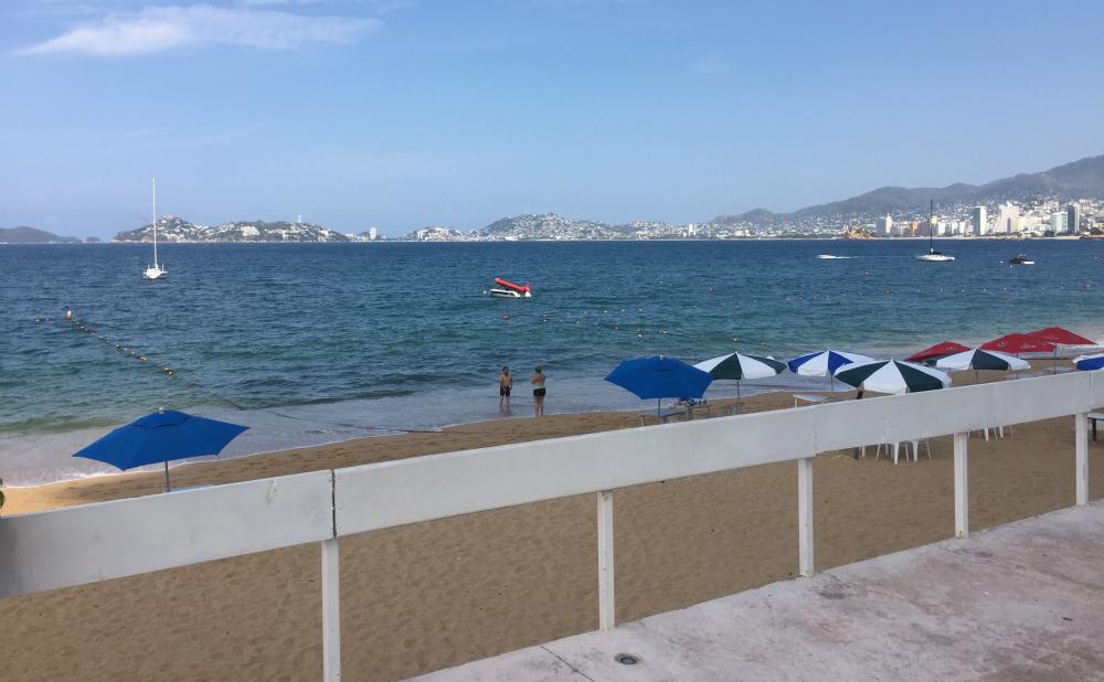 Icacos Beach is directly in front of the pool at what was formerly the Hotel La Palapa 